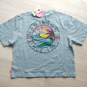 MAUI and Sons NEW Wave 80 Short Sleeve Cropped Shirt